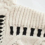 Desenli Boğazlı Triko Kazak