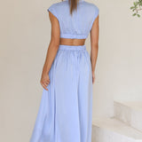 Cindie Midi Elbise - Mavi