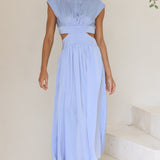 Cindie Midi Elbise - Mavi