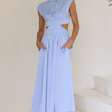 Cindie Midi Elbise - Mavi