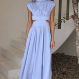 Cindie Midi Elbise - Mavi