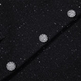 Çıkarılabilir Yaka Detaylı Tweed Bel Vurgulu Yünlü Elbise