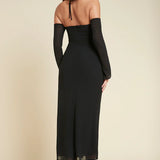 Desiree Boyundan Bağlamalı Midi Elbise