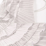 Fırfır Detaylı Pileli Halter Midi Elbise