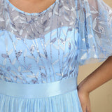 Kısa Kollu Abiye Elbise