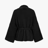 Belted V-neck Sweater Hırka