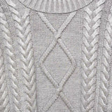 Metalik Folyo Örgülü Kazak