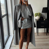 Metalik Folyo Örgülü Kazak