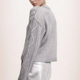 Metalik Folyo Örgülü Kazak