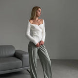 Kadın Kazak Şekilli Kesimli Sütlü