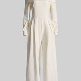 Sırt Fiyonk Detaylı Omuzları Açık Tulum