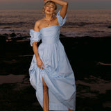 Caelius Midi Dress - Light Blue