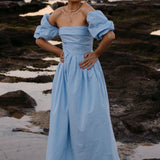 Caelius Midi Dress - Light Blue