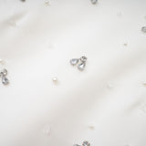 Radiance Elegance Beyaz Taş İşlemeli Straplez Mini Elbise