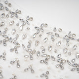 Radiance Elegance Beyaz Taş İşlemeli Straplez Mini Elbise