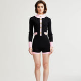 Ondinea Elegance İki Renkli Örgü Tulum