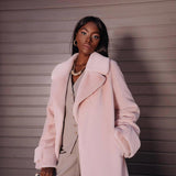 Zarif Kuşaklı Uzun Kaban