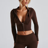 Örgü Kapüşonlu Set