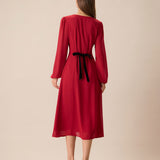 Bellona - Kırmızı Midi Elbise