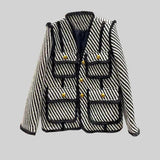 Çizgili Tüvit Blazer